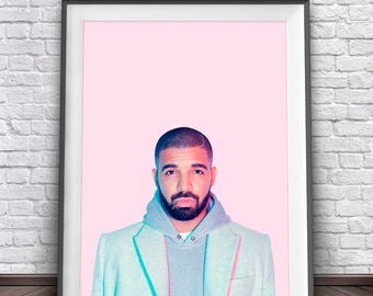 Drake Print • Drake Hotline Bling Print Drake Poster Drake Art Rap Quotes Drizzy Drake Party Hip Hop Wall Art