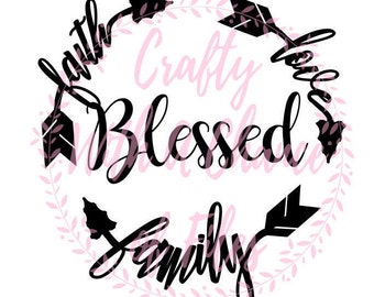 Download Blessed svg | Etsy