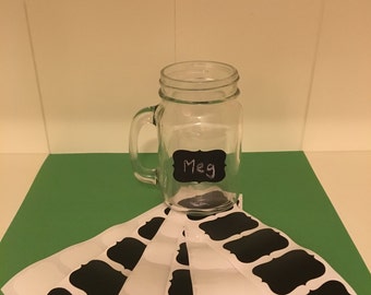 Chalkboard and Dry Erase Labels - mug - wedding - label - chalk