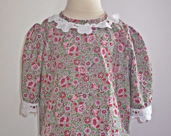 Blouse baby child lace cotton vintage retro flower blouse shirt top