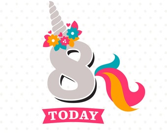 Free Free 8Th Birthday Unicorn Svg 456 SVG PNG EPS DXF File