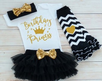 Baby Girl Birthday Bodysuit, 1st Birthday Girl Outfit, Princess Birthday Shirt, Birthday Girl, Girls First Birthday Tutu, Cake Smash Outfit,