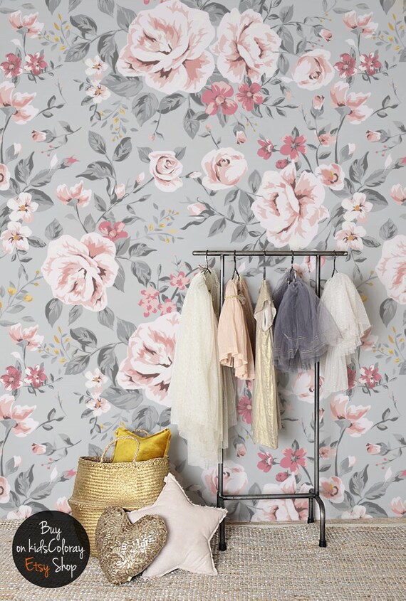 Image result for floral nursery wallpaper