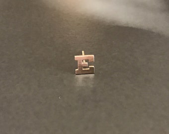 Gold Initial Stud Earrings 14k Solid Gold Classic Simple Dainty Minimal Block Letter Alphabet Personalized Monogram Unisex Gift for Her