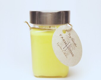 Lemon Scented Soy Candles Handmade 9oz, Scented Candles, Natural Candles, Aromatherapy Candles, Woodwick Candle