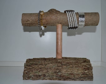 Rustic Bracelet Holder; 5th Anniversary Gift for Her