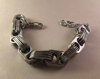 Recycled steam punk industrial ringpull bracelet
