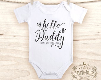 Hello Daddy Onesie® - Pregnancy Announcement - Pregnancy Reveal to Husband
