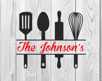 Split Kitchen Utensil Digital Design, Kitchen Utensils, Kitchen Decal, Kitchen, Spatula, Wisk, Split Design, SVG, Dxf, Jpg, Eps, Png