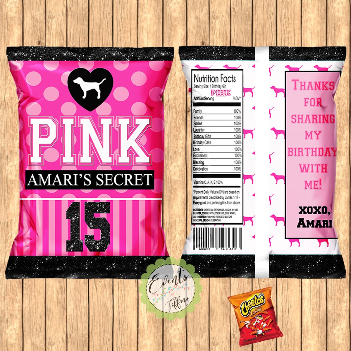 Victoria's Secret Pink Inspired Chip Bags PINK Inspired