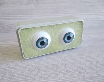 Pair of Vintage Glasaugen Glass Eyes - Blue - 26mm (N)