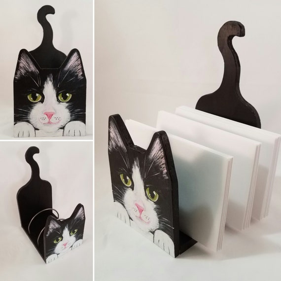 Cat Desk Organizer Custom Cat Portrait Desktop Organizer