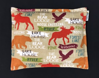 Flannel Corn Heating Pad, Corn Bag, Microwavable Heat Pack, Cabin Decor, Relaxation Gift, Heated Bags, Cabin, Lodge, Lake House