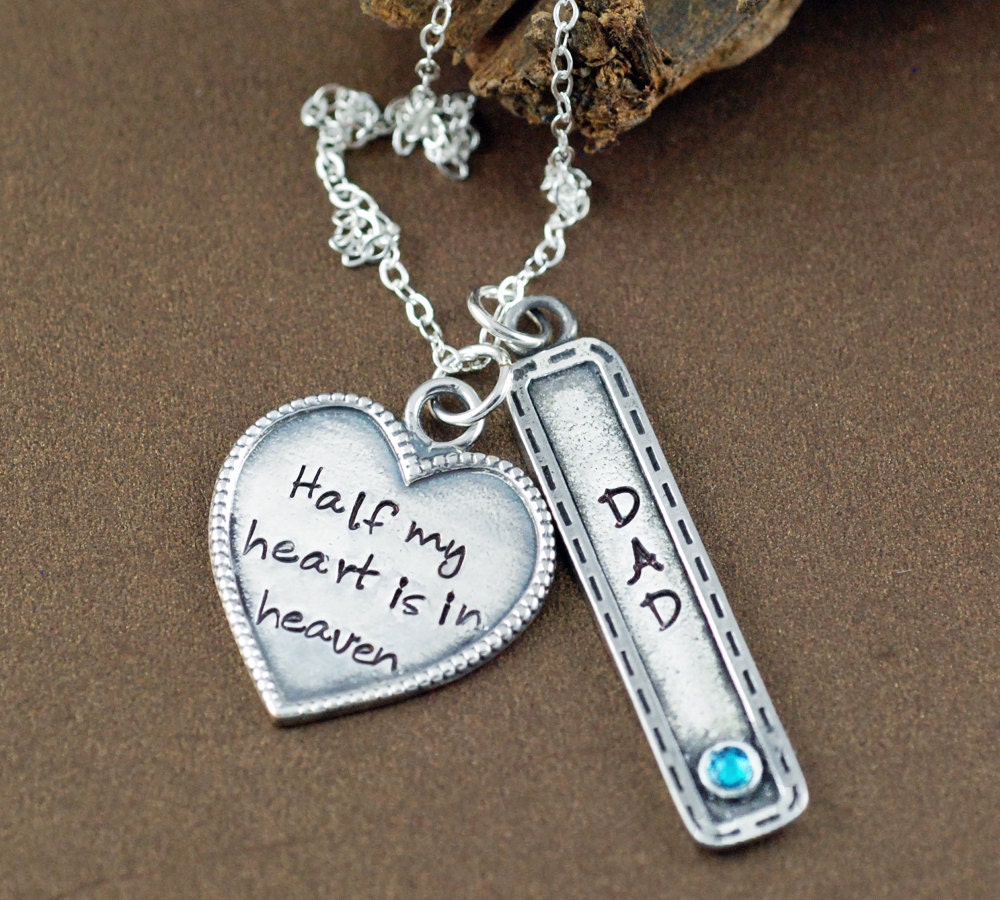 Bereavement Jewelry Sympathy Gift Half My Heart is in by ...