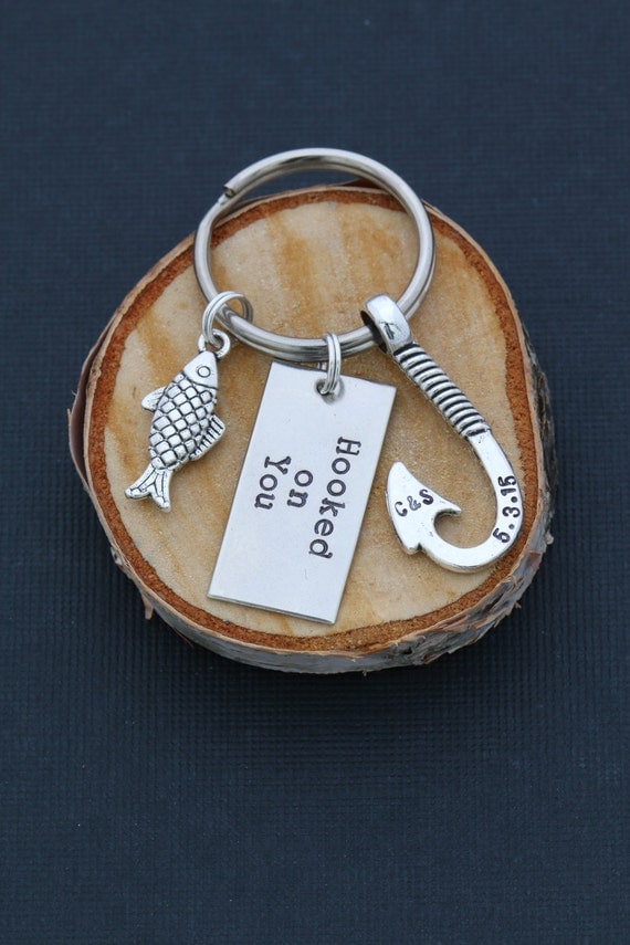 FREE SHIP Fishing Gift Boyfriend Keychain Husband Gift Him