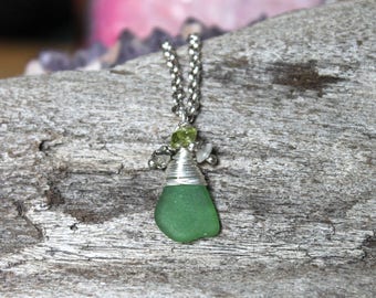 Sea Glass Jewelry from Hawaii - Hawaiian Jewelry for Beach Brides by Mermaid Tears - Ocean Inspired Sea Glass Necklace - Bohemian Jewelry