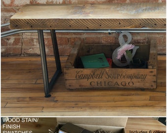 rustic bench, barnwood bench, reclaimed wood bench. Buy a Finish/stain sample kit here to see them in person.