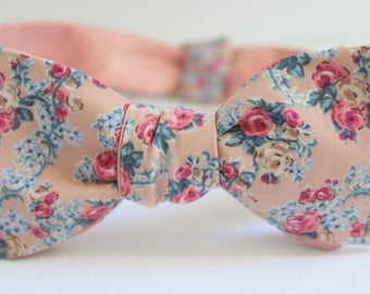 Nude bow tie | Etsy