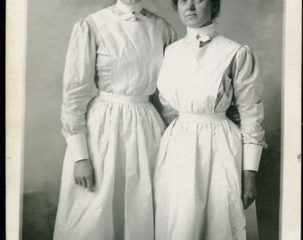 NURSES In UNIFORM Photo Postcard circa 1910