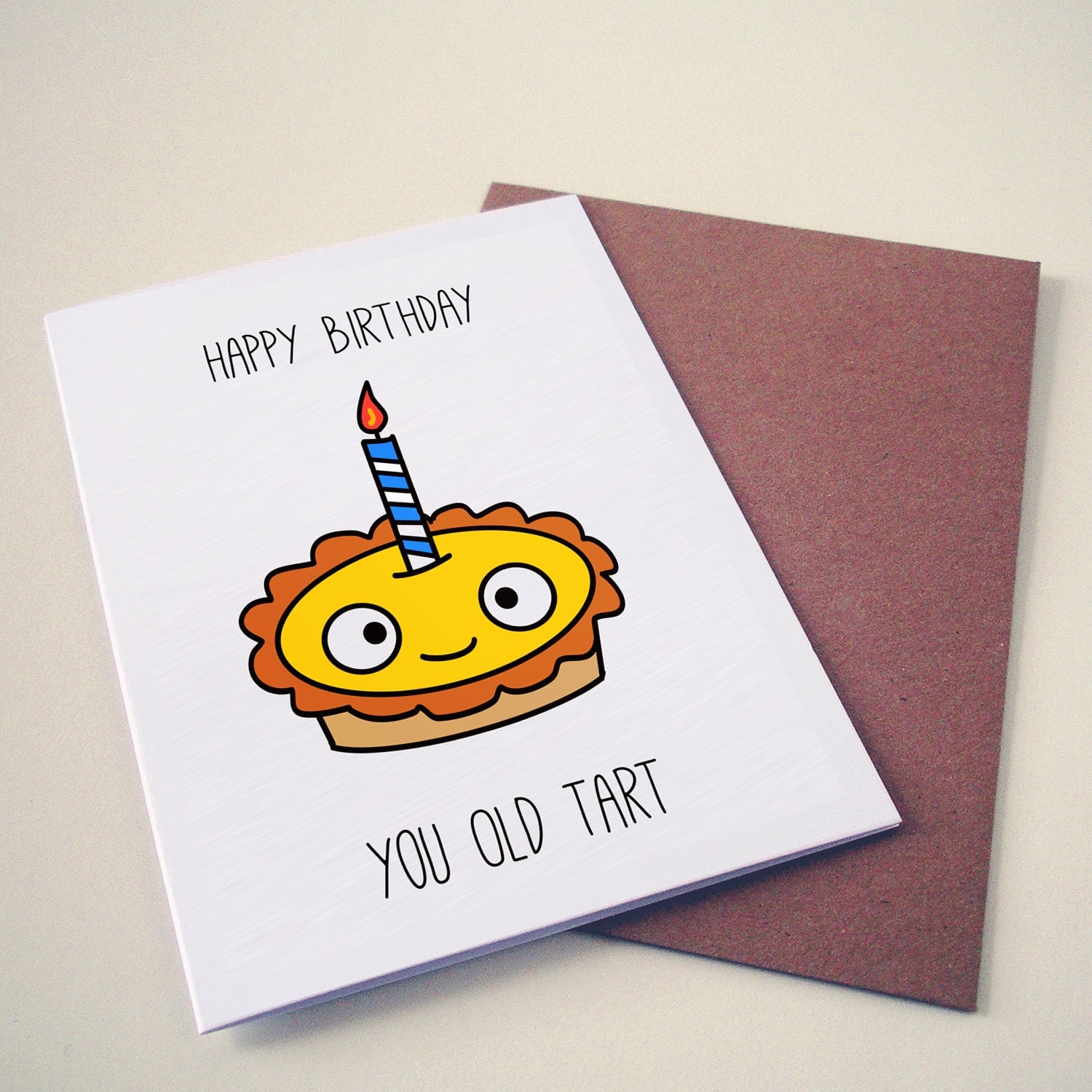 Hong Kong Egg Tart Birthday Card. Hong Kong Funny Greeting