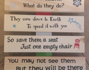 Christmas in Heaven, What do they do? Pine Sign .. Made to order