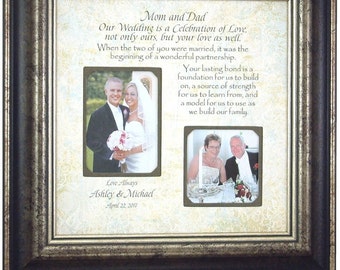 Parents of the Groom Gift, Parents Wedding Gift, 16 X 16