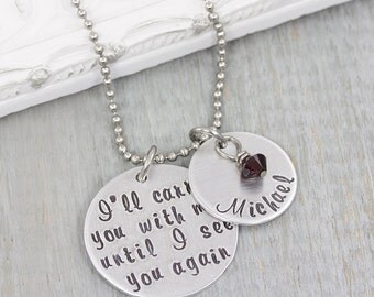 Personalized Hand Stamped Jewelry - Personalized Mom Necklace - Remembrance Necklace