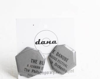 statement stud earrings resin studs eco-friendly studs vinyl record jewelry unique earrings geeky jewelry unique gift idea for her LP studs