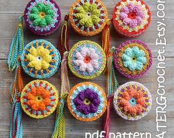 Crochet pattern Tape measure cover 'FLOWER' by ATERGcrochet