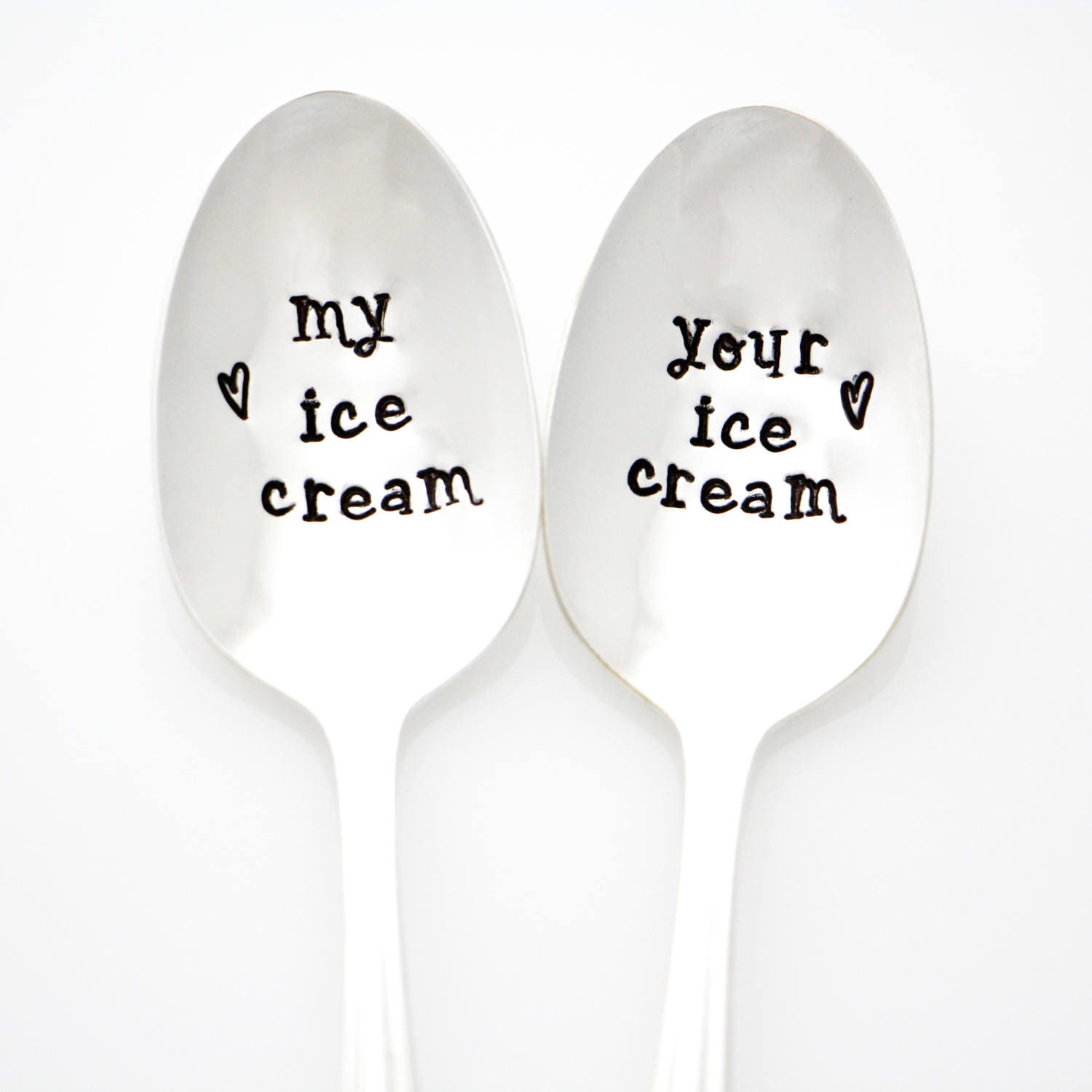 My Ice Cream Your Ice Cream. Gift for Couple. Hand stamped