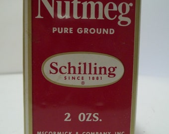 Vintage Shilling Nutmeg Pure Ground Tin
