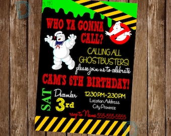 Ghostbusters Invitation - Ghostbusters Birthday - Ghostbusters Party - Ghostbusters Invite - Slime Birthday Party - Ghost Busters Party