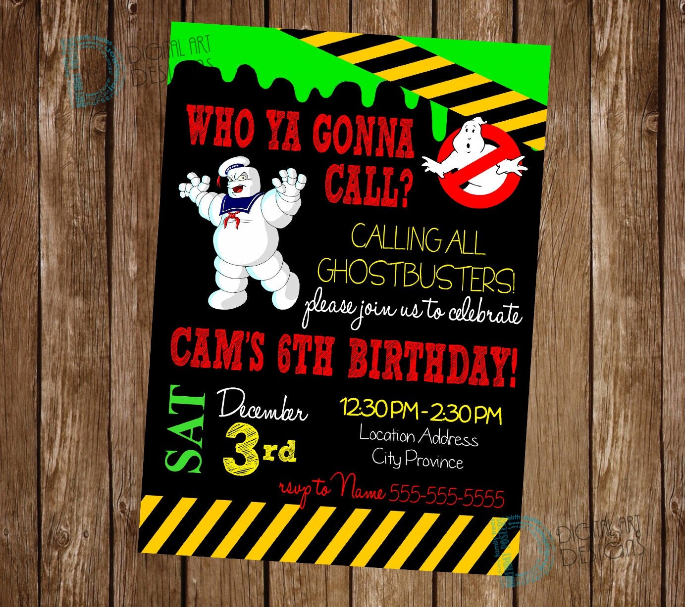 Ghostbusters Invitation Ghostbusters Birthday