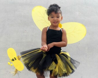 Bumblebee Black & Yellow Tutu Halloween Costume-Newborn - Adult-Toddler Tutu-Adult Tutu