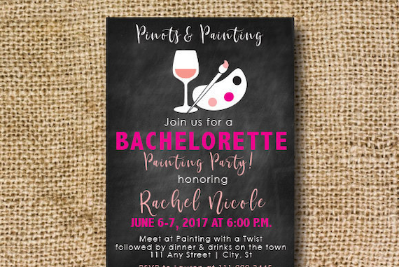 bachelorette invitation