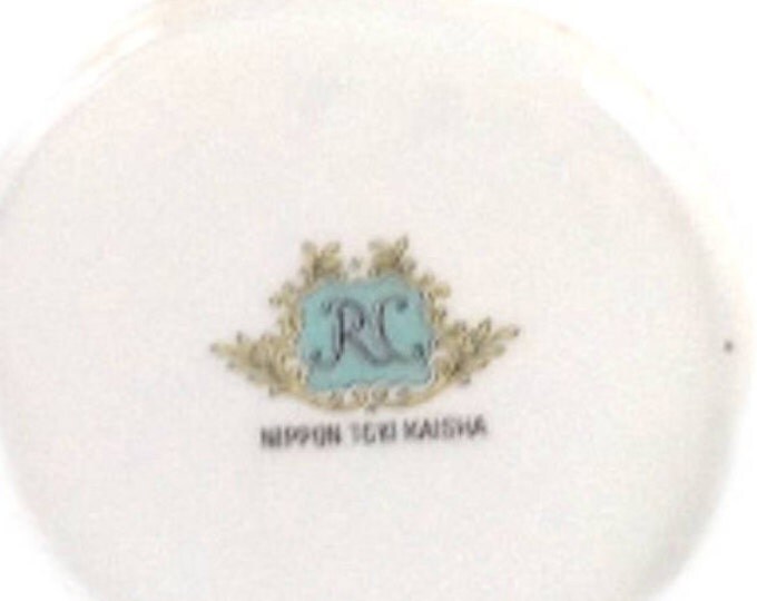 Vintage Noritake RC Nippon Toki Kaisha Fine China Porcelain Dinner Plate Mid Century Pink Flowers Gold Rim 5141