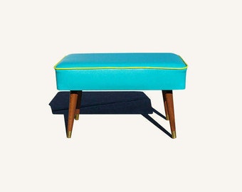 Mid Century Modern Ottoman, Retro Ottoman, Ottoman, Mid Century Stool