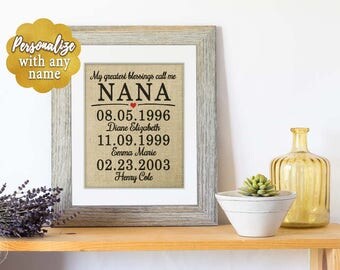 Mothers Day Gift for Grandma Gift, Mothers Day Gift for Nana Gift, Gifts from Daughter, Grandmother gift, Grandkids, Mothers Day Family Tree