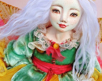 OOAK art doll "Rose" flower fairy, 25 cm, ooak, doll, art doll, fairy, flower, fairy tale