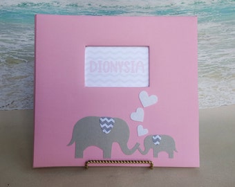 Custom Scrapbook or Photo Album - 12x12-Choice of Colors, Theme, Etc - Baby Nursery Album Picture Book Scrap Memory Gift Elephant