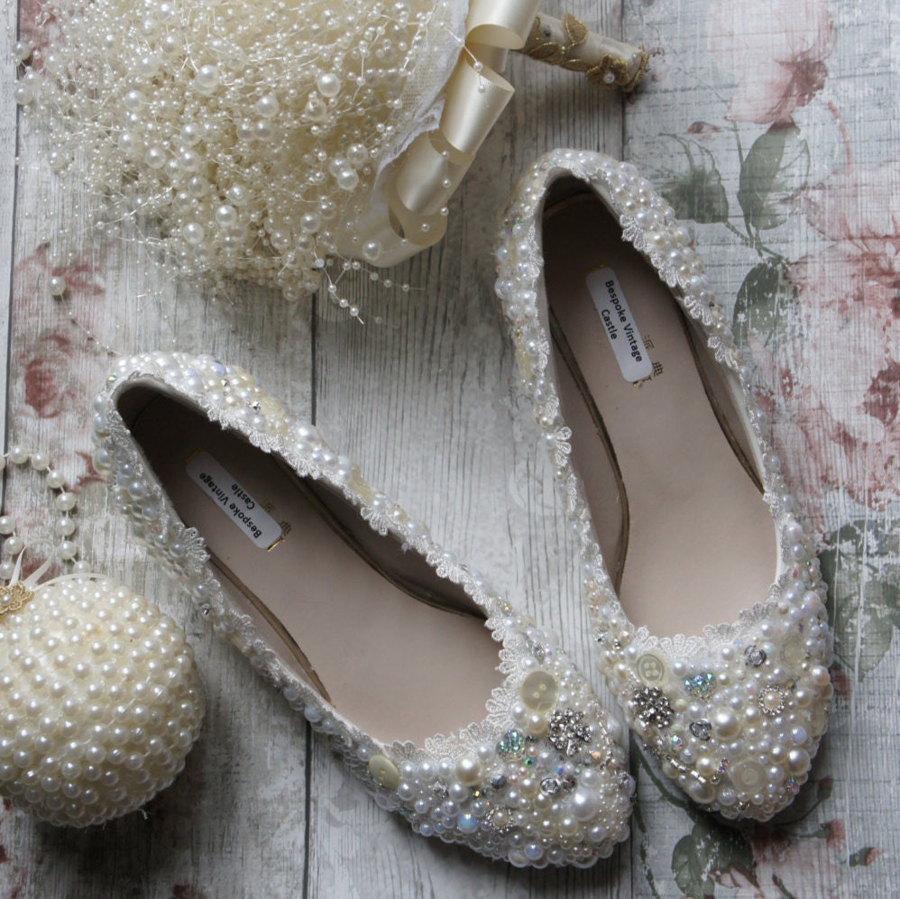 wedding shoes pearl shoesbridal shoes the bridewedding