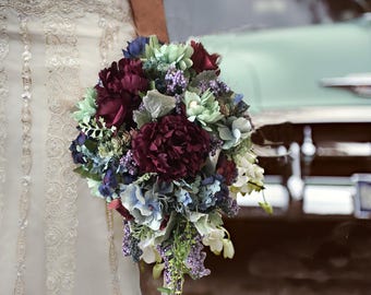 SILK FLOWER WEDDING bouquet