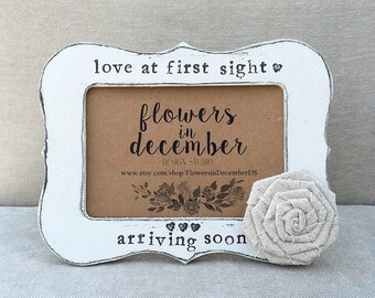 Ultrasound frame Father's Day gift baby shower love at first sight personalized frame newborn pregnancy gift - Flowers in December Design St