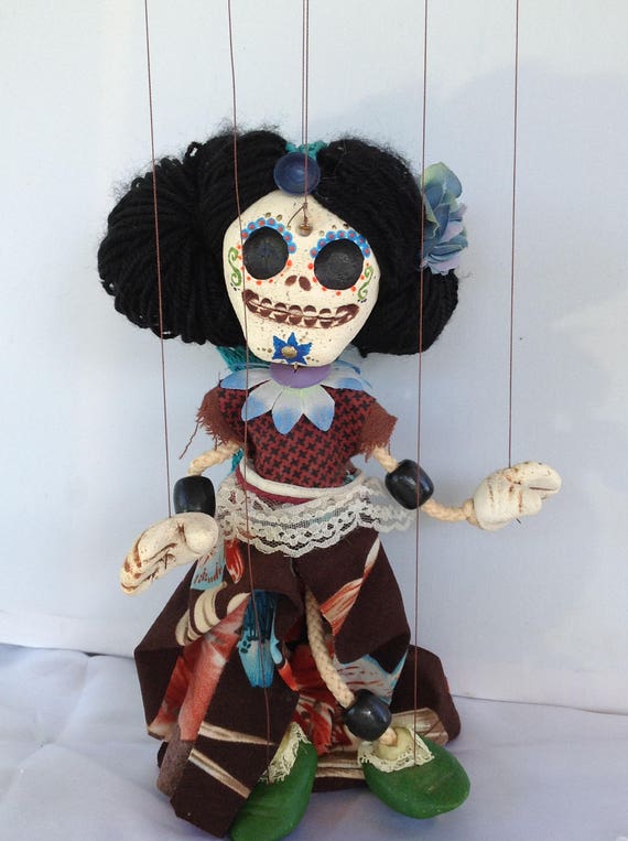 Day Of The Dead, Señorita - Marionette Puppet - My Sugar Skulls