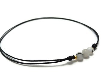 Jade Choker, Jade Necklace, Gemstone Choker Necklace, Malaysian Jade, Semi Precious Stone Choker, Beaded Choker, Boho Choker Necklace