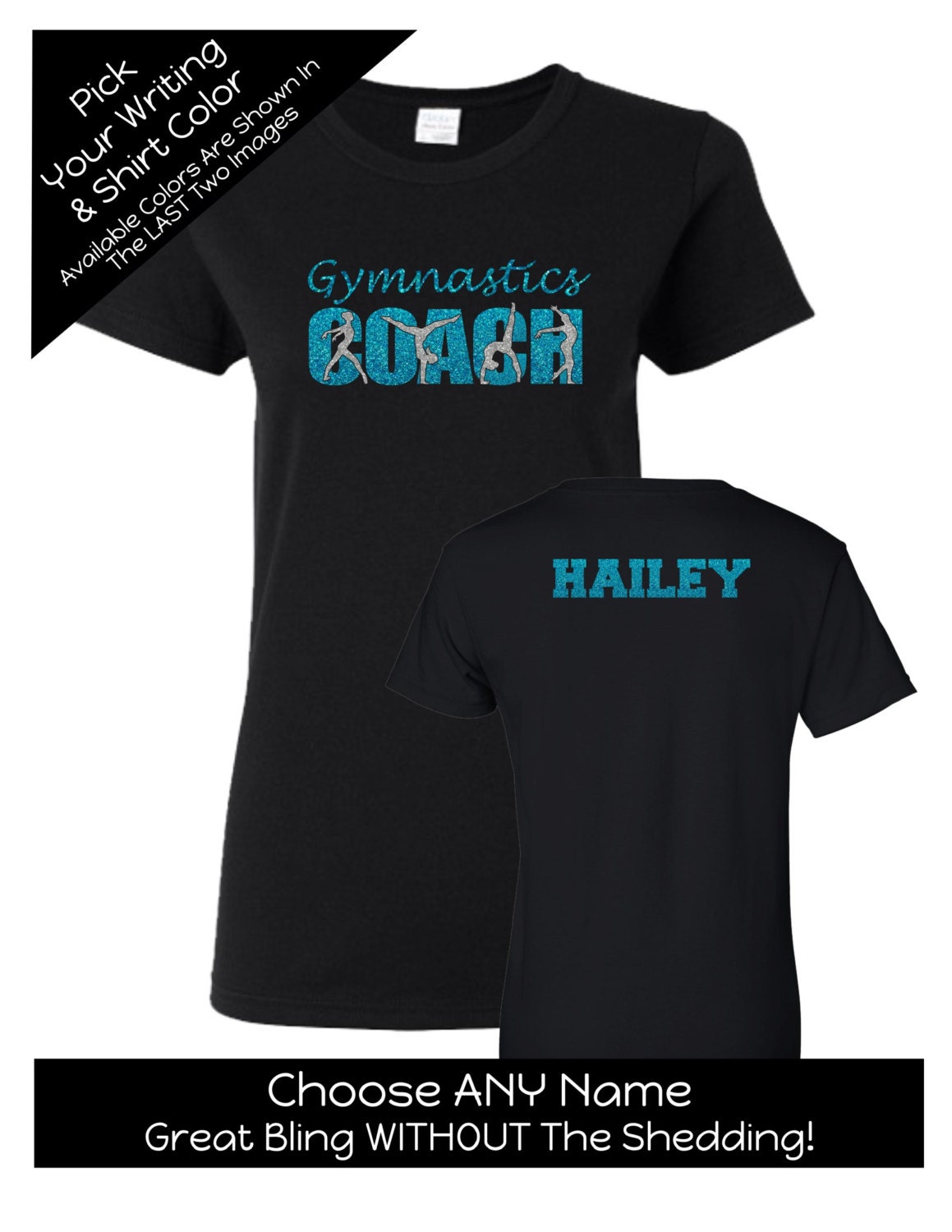 Gymnastics Coach Shirt with a NAME on the BACK Personalize