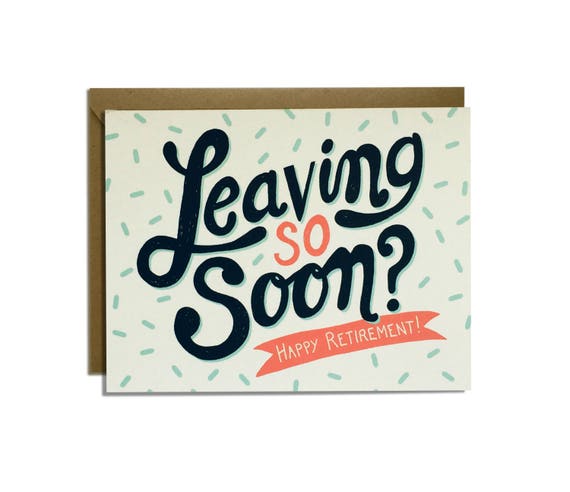 Funny Retirement Card Sarcastic Congratulations Leaving