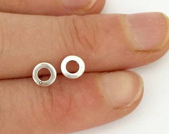 925 Silver Circle Stud Earrings | Sterling Silver | Stud Earrings | Minimalist | Boho | Nickle Free