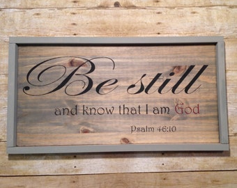 Be still and know that i am god  Etsy