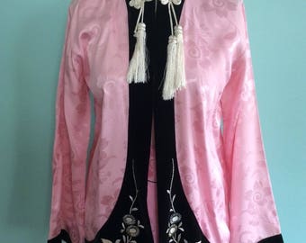 1960s pink and black Japanese loungewear rockabilly style